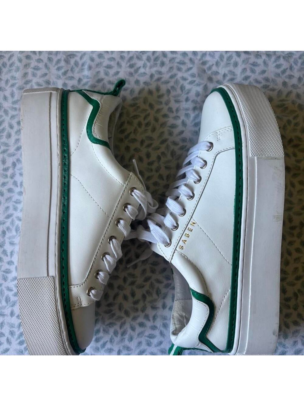 Saben rare leather white platform sneakers